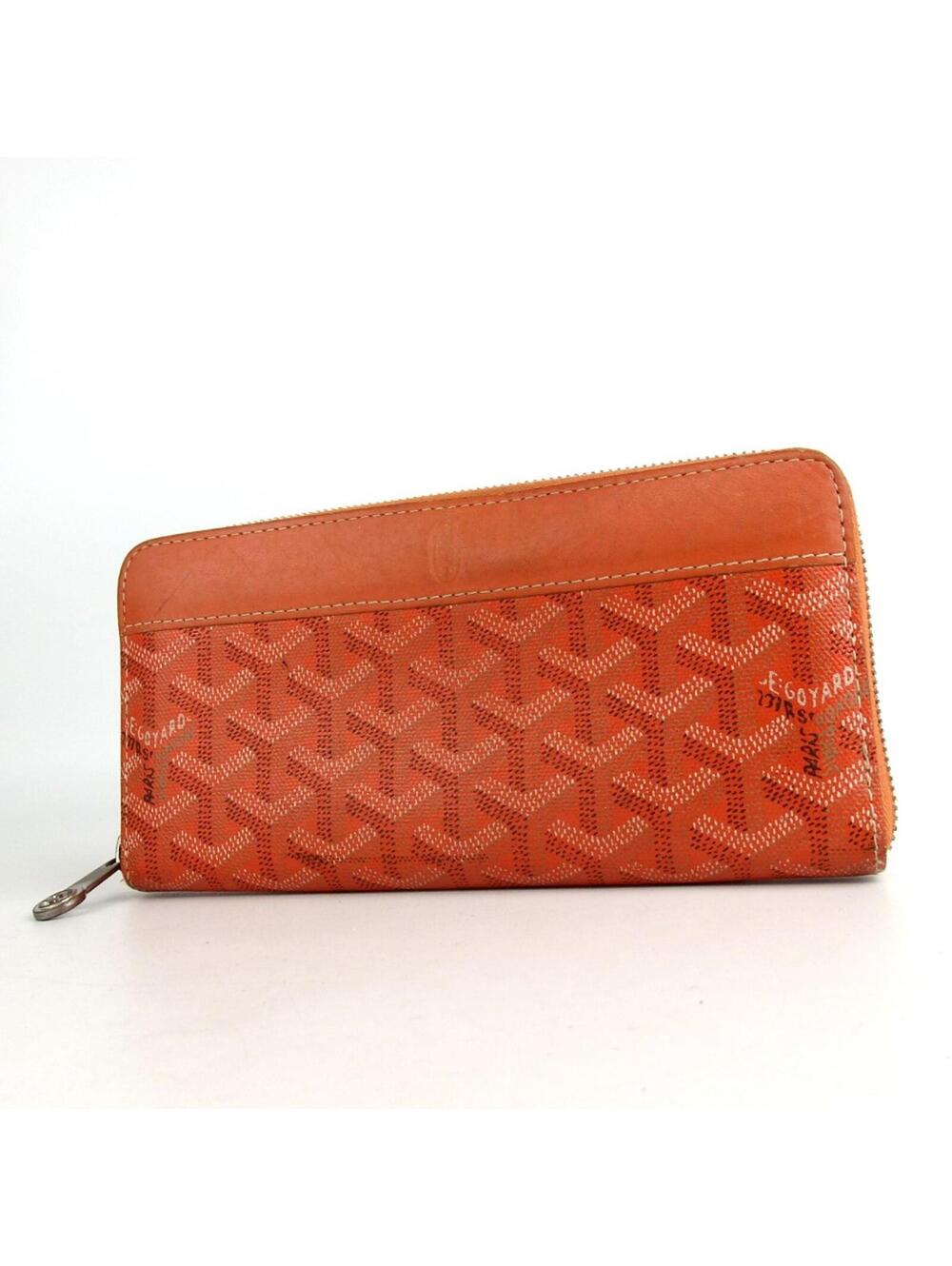 Authentic GOYARD herringbone wallet leather[Used]